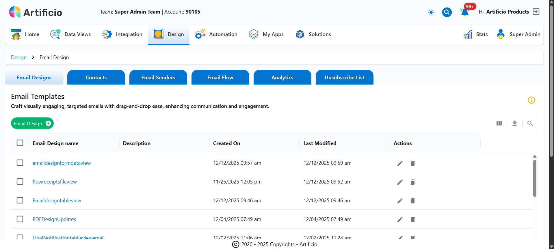 Template Creation Template Creation
