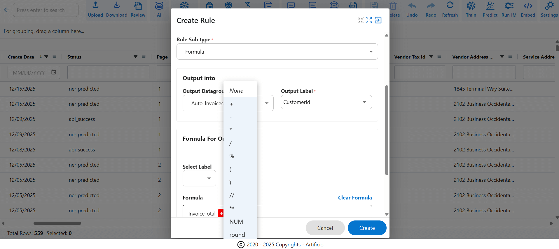 Pick-and-Choose Option for Rules Pick-and-Choose Option for Rules